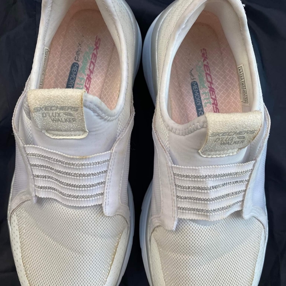 Skechers 149013 White Womens D'lux Walker Size 8.5M Sneakers Shoes Casual - Picture 12 of 14